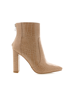 Nude discount croc booties